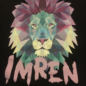 Gender Neutral Black Screen Printed Top- Medium